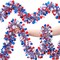 Red, White & Blue Star Metallic Tinsel Garland 4th of July Decorations